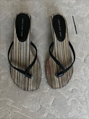 LOWER EAST SIDE Black Strappy Women's kitten heel Sandal